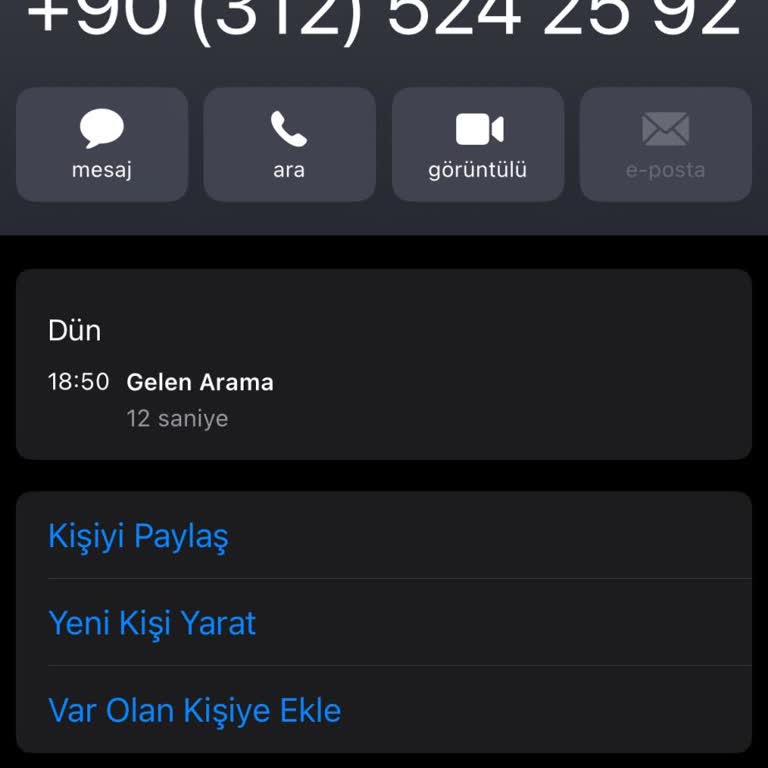 Bilinmeyen Numaradan Rahatsız Edici Arama