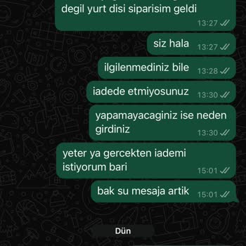 Sipariş İletişim Sorunu Ve Destek Beklentisi