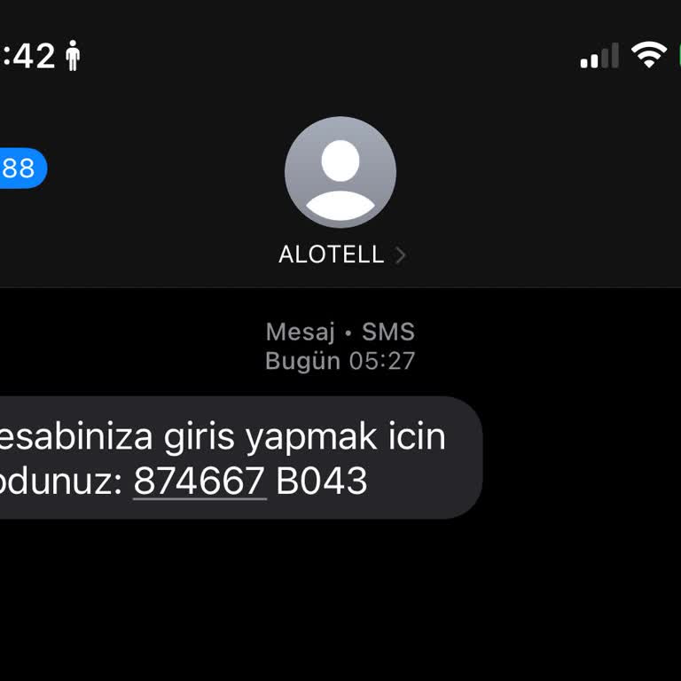 Alotell'den Gelen Bilinmeyen Mesajlar Hakkında Endişe