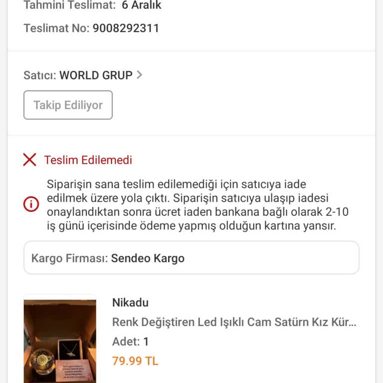 Sendeo Kargo İle Teslimat Hayal Kırıklığı