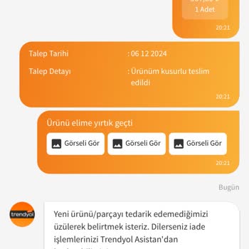Yırtık Ürün Ve Yetersiz Çözüm Süreci