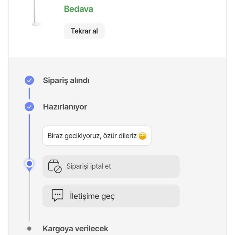 Kargoya Verilmeyen Ürün Ve İptal Sorunu