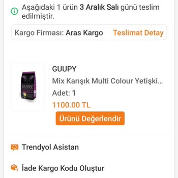 Trendyol Yanlış Gönderilen Mama Ve İade Sorunu
