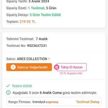 Trendyol Ares Collection Şikayeti