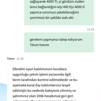 Kazancım Silindi, Çekim Talebim Reddedildi