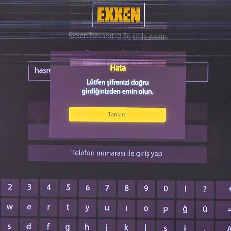 Exxen Üyeliği Giriş Sorunu