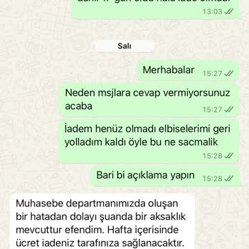 İade Sürecinde Yaşanan Sorunlar Ve Cevapsız Mesajlar