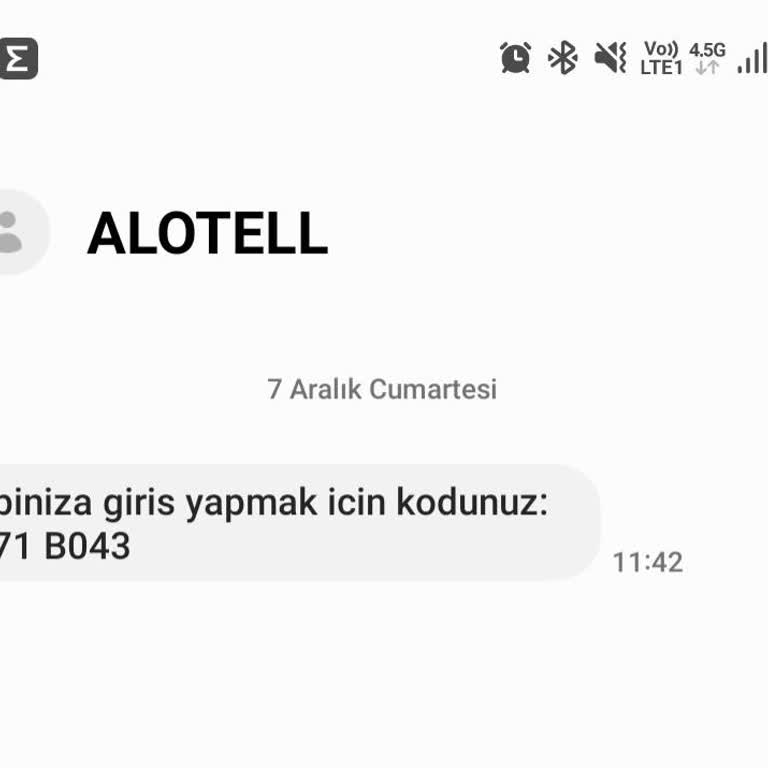 Alotell'den Gelen İstenmeyen Mesajlar