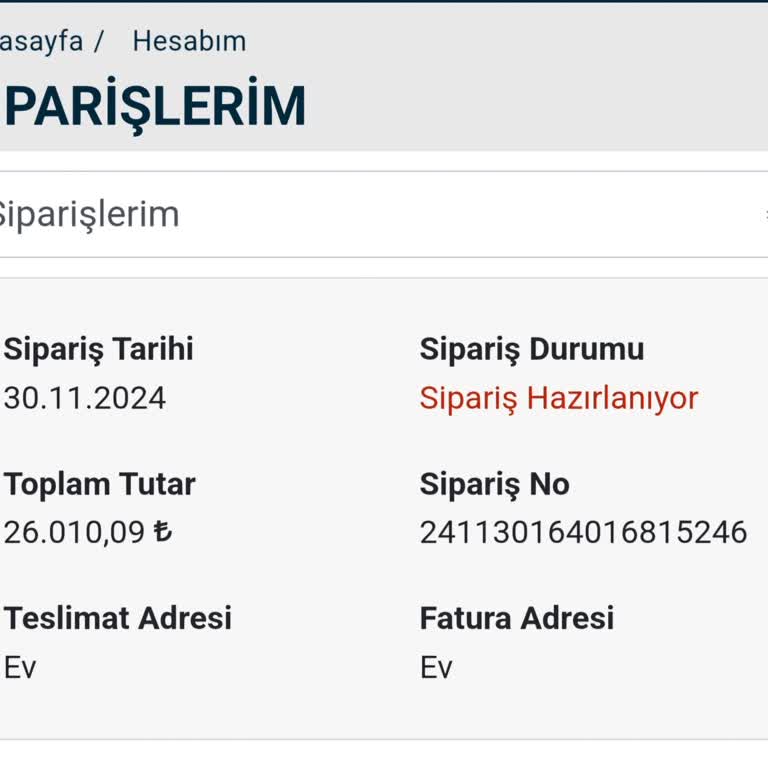 Sipariş Teslimatında Gecikme Ve İletişimsizlik Sorunu