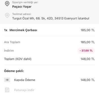 Yemeksepeti Teslimat Sorunu Ve İletişim Eksikliği