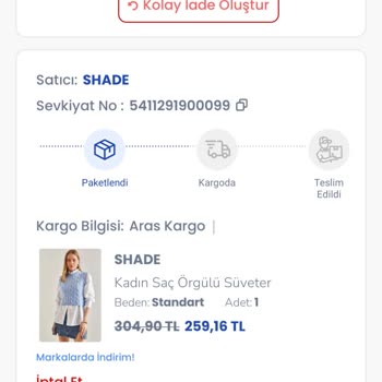 LCW Siparişim Kargoya Verilmiyor
