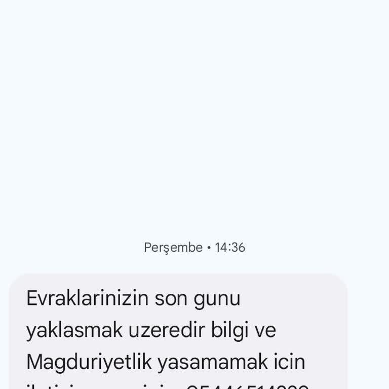 Yanıltıcı Mesajlarla Mağduriyet