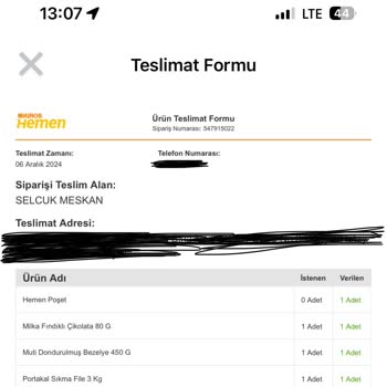 Doğum Günü İçin Eksik Ürün Teslimatı Ve İlgisizlik