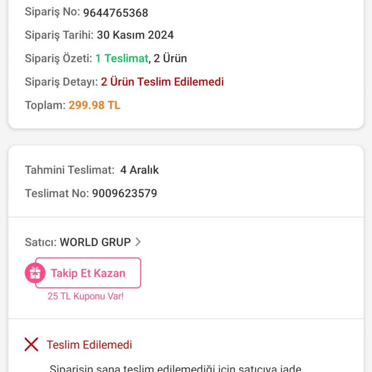 Trendyol'da Kayıp Ürün Ve Ulaşılamayan Satıcı Sorunu!