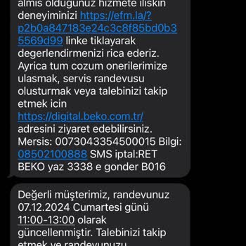 Beko'dan Kurutma Makinesi Teslimatında Sürekli Oyalama