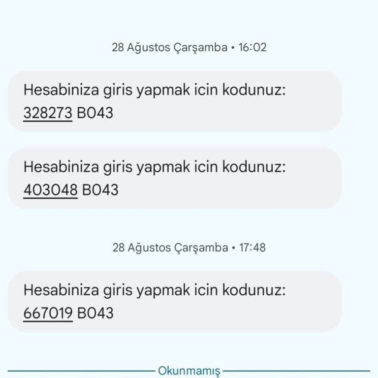Bilinmeyen Mesajlar Ve Güvenlik Endişesi