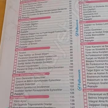 Full Matematik Yayınları İçinde Analitik Konusu Olmayan Bir Test Kitabı