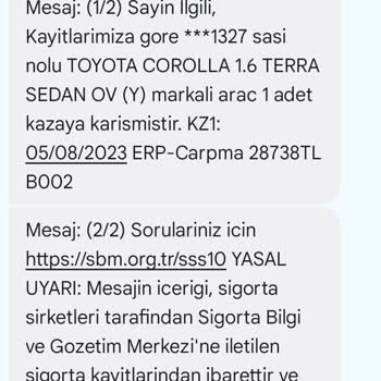 Sigorta Şirketinin Hatalı Hasar Kaydı Ve Mağduriyetim