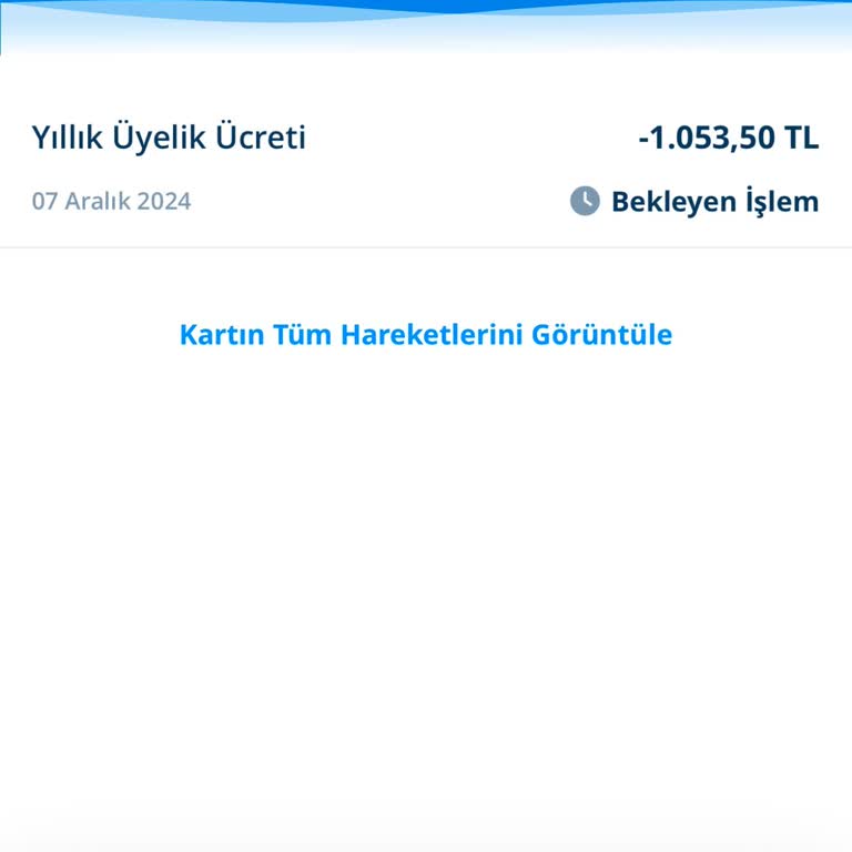 Yıllık Kart Ücreti İadesi Talebi