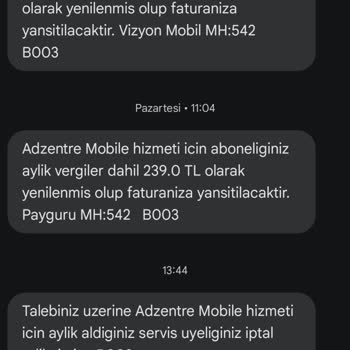 Vodafone'dan Onaysız Üyelik Ve Fatura Şoku