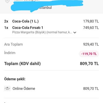 Yemeksepeti Hesabımda İzinsiz İşlemler Ve Kart Bilgilerimin Kötüye Kullanımı
