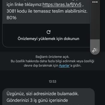 Aras Kargo'nun Yanlış Bildirimi Ve Teslimat Sorunu