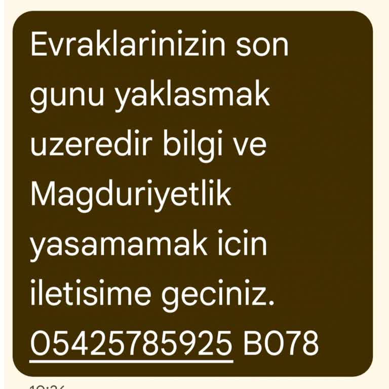 Dava / İcra SMS Dolandırıcılığı Beni Tedirgin Ediyor