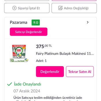 Pazarama Yanıltıcı Teslimat Ve İade Süreci