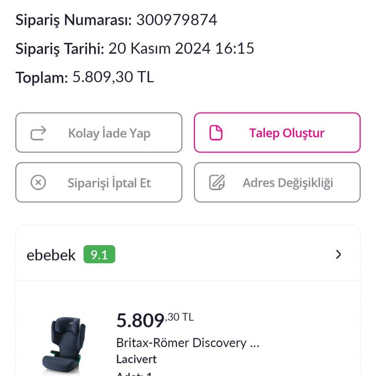 Pazarama Ve Ebebek Arasındaki İade Sürecinde Yaşanan Sorun