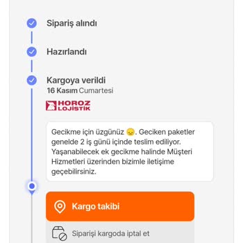 Horoz Lojistik Teslimat Gecikmesi!