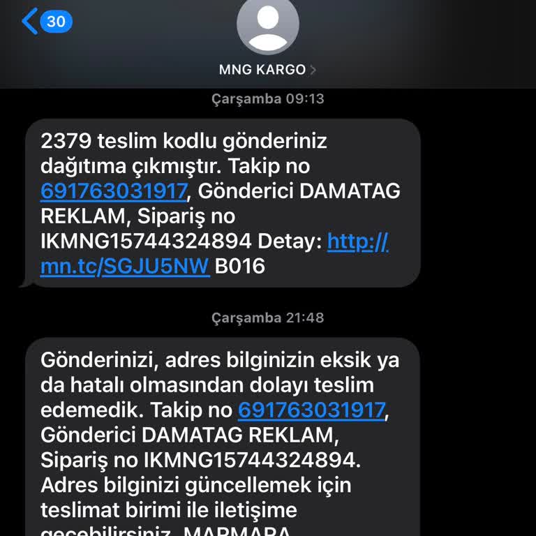 Kargom Teslim Edilmiyor, Yanıltıcı Mesajlar Alıyorum