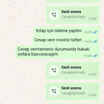 Kitap Siparişimde İletişim Sorunları