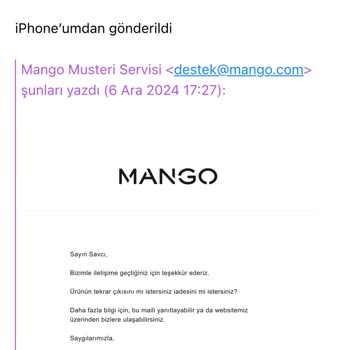 Mango Siparişlerinde Stok Ve İptal Sorunu