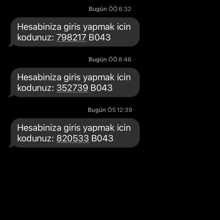 Alotell'den Gece Gece Gelen Mesajlar: Bilgim Dışında Hesap Giriş Kodları