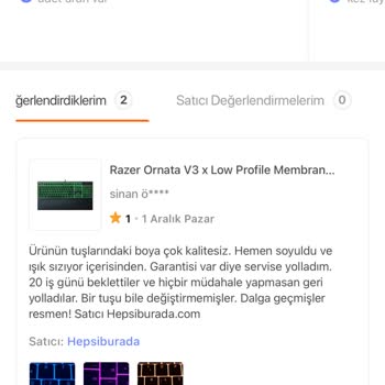 Hepsiburada'dan Aldığım Klavyenin Garanti Sorunu Ve Değerlendirme Engeli