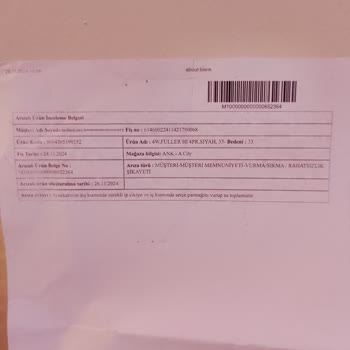 Lumberjack Ayakkabıda Kalite Sorunu Ve İade Reddi