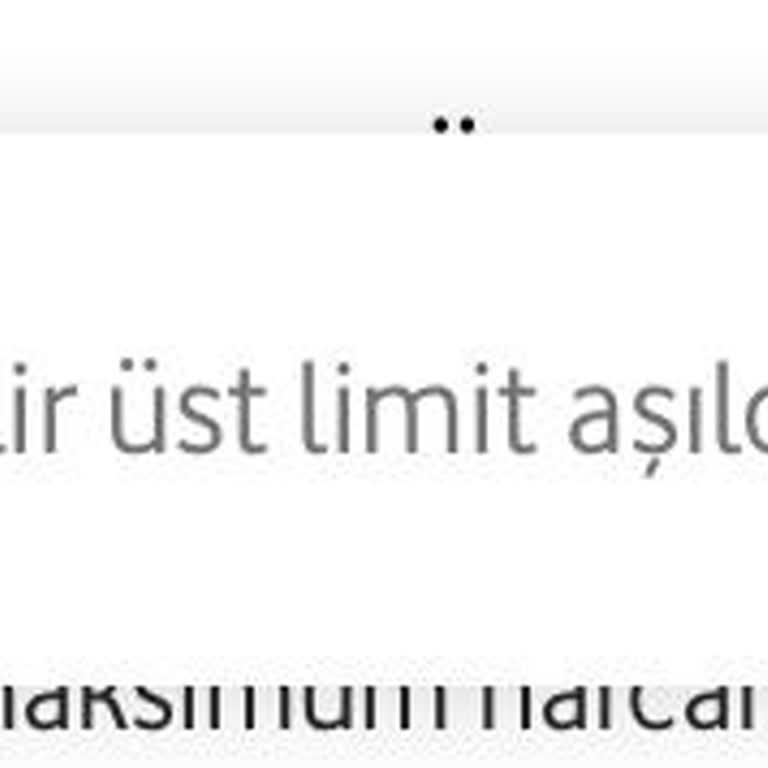 Vodafone Alışverişte Üst Limit Hatası Ve Müşteri Hizmetleri Sorunu