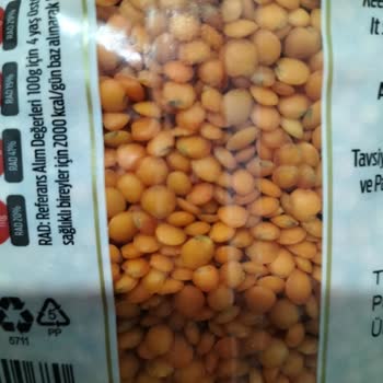 Kırmızı Mercimek Paketlerinde Beklenmedik Yabancı Maddeler