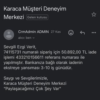 Karaca'dan Beklenen İade: Yanlış Kart Sorunu