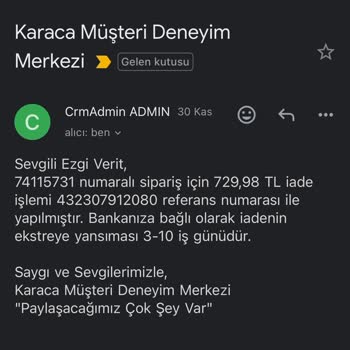 Karaca'dan Beklenen İade: Yanlış Kart Sorunu