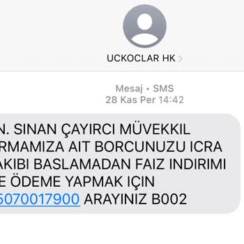 Üç Koçlar Hukuk'tan Rahatsız Edici Borç Takibi