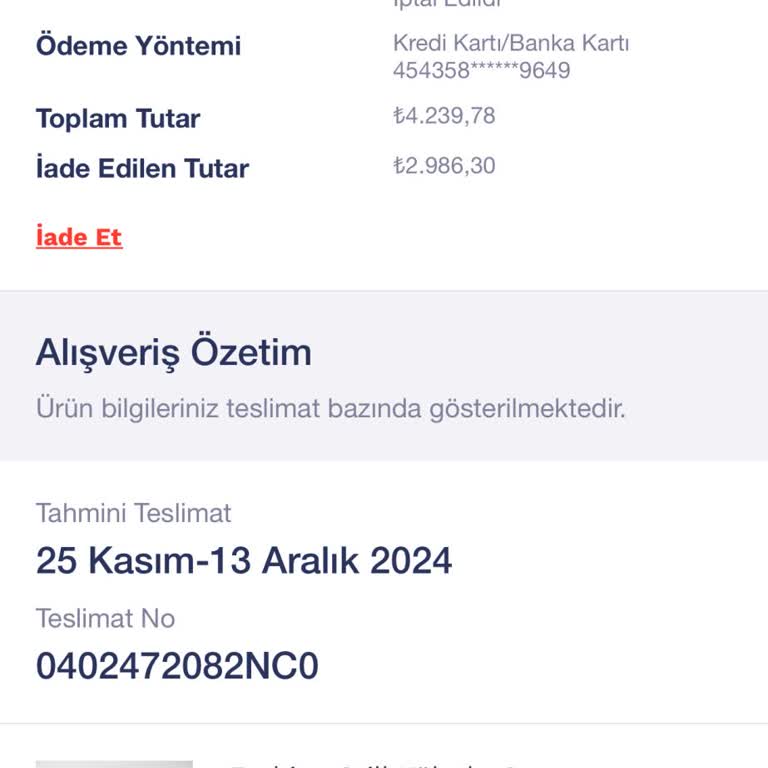 Penti'den Eksik Ve Belirsiz Sipariş Teslimatı