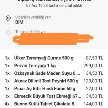 Yemek Sepeti'nde Sürekli Tekrarlanan Sipariş İptalleri