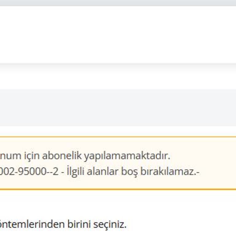 Elektrik Aboneliği Başvurusunda Hata Kodu Sorunu