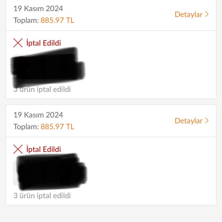 İki Kez İptal Edilen Sipariş Ve Eksik Para İadesi Sorunu