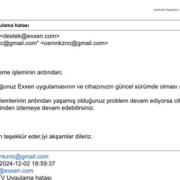 Smart TV Ve Android TV Uygulama Güncellemesi Sonrası Hata
