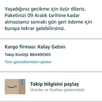 Hızlı Teslimat Ücreti Boşa Gitti