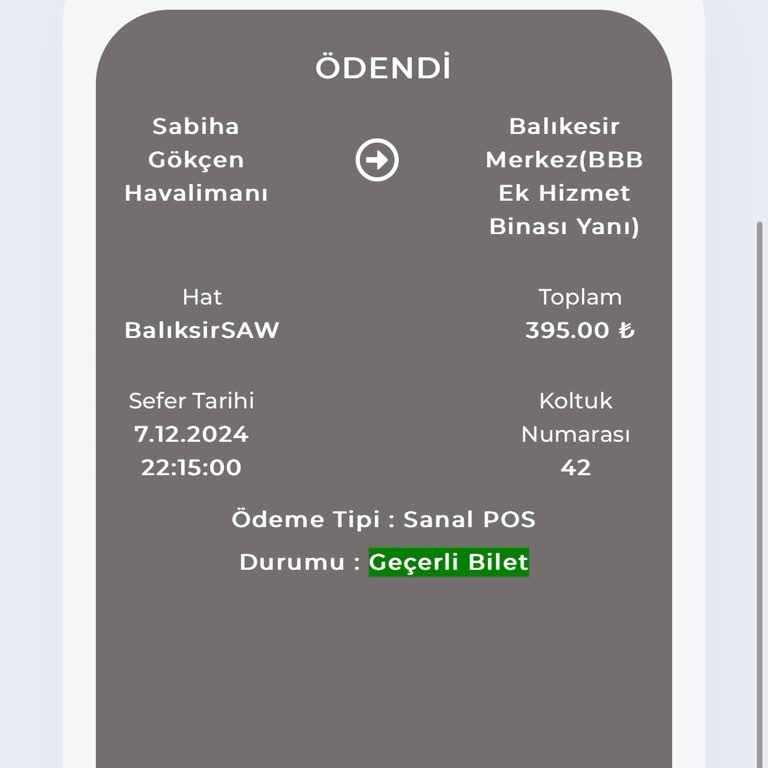 Otobüs Gecikmesi Nedeniyle İade Edilmeyen Bilet Ücreti