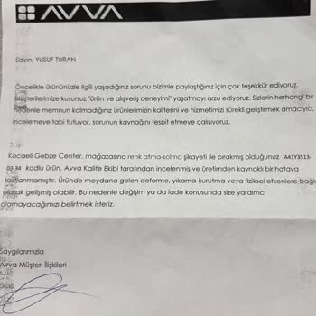 Renk Solması Ve Müşteri Memnuniyetsizliği