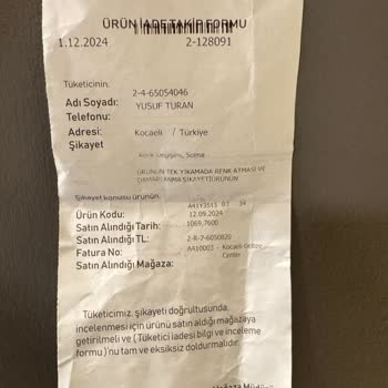 Renk Solması Ve Müşteri Memnuniyetsizliği